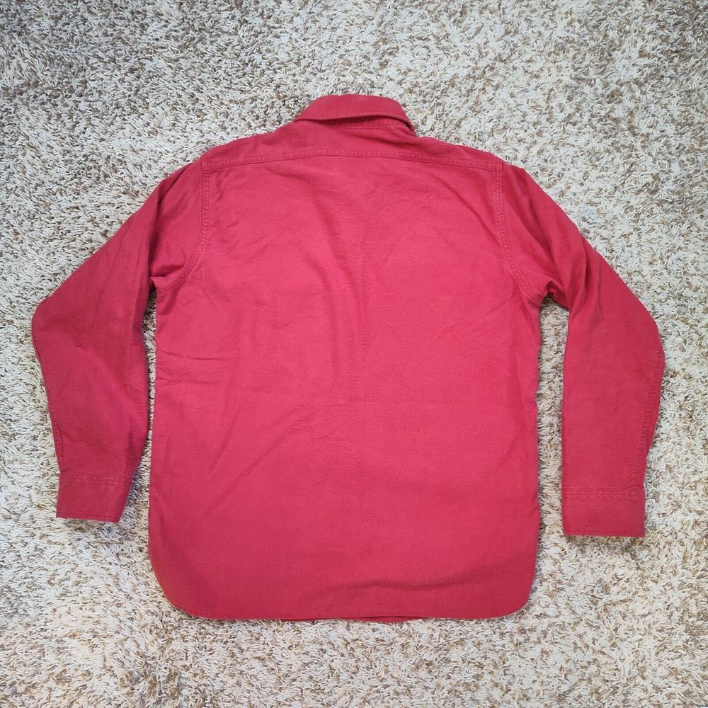 Vintage Woolrich Men Size L Chamois USA Long Sleeve‎ Button Up Shirt - Picture 3 of 11